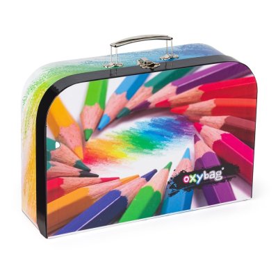 Oxybag Kufřík na výtvarku Pastelky, 34 cm, lamino