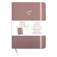 Baloušek Luxi - notes lamino A5, tečkovaný, starorůžový