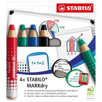 STABILO Suchý popisovač na tabuli a flipchart - MARKdry - 648/4-5 - 4 ks sada