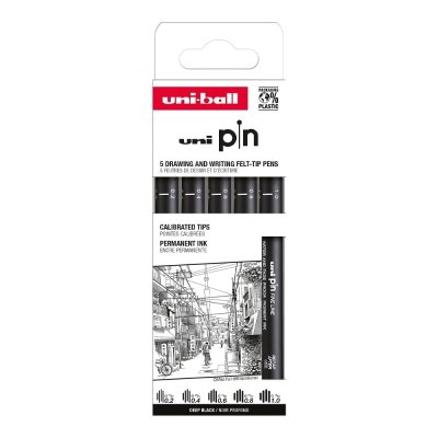 UNI PIN Classic, sada linerů černá - 5 ks