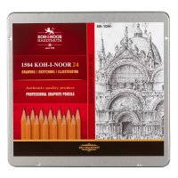 KOH-I-NOOR 1504/24 - souprava grafitových tužek 8B-2H - 24 ks