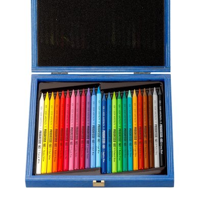 KOH-I-NOOR PROGRESSO 8758/24 - dlouhé akvarelové pastelky v laku v dřevěné kazetě - 24 ks