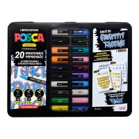 Posca Sada akrylových popisovačů - PC-1M/PC-3M/PC-5M, GRAFFITI, mix barev (20 ks)