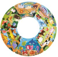2Kids Toys Dřevěné puzzle,  Kruh propojitelné 6 v 1, 42 dílků