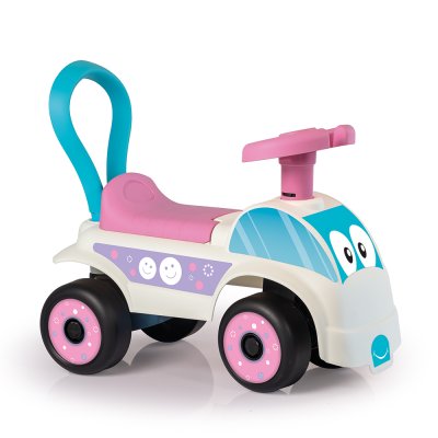 Dolu Odrážedlo auto, bílo-růžová