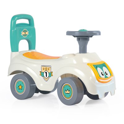 Dolu Odrážedlo auto s opěradlem, bílá