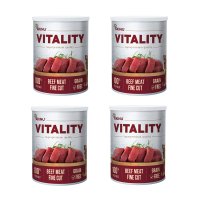 Akinu VITALITY Hovězí jemně krájená svalovina konzerva pro kočky 4 x 400 g
