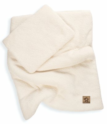 Baby Nellys 2D sada polštářek a peřinka Boucle 35x30cm + 55x75cm - ecru