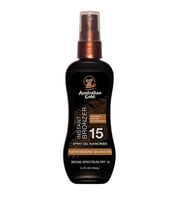 Australian Gold SPF 15 Spray Gel + Bronzer 100ml