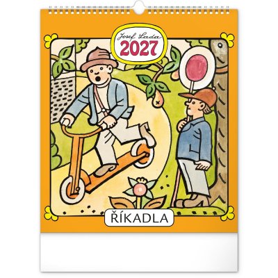 NOTIQUE Nástěnný kalendář Josef Lada - Říkadla 2027 30 × 34 cm
