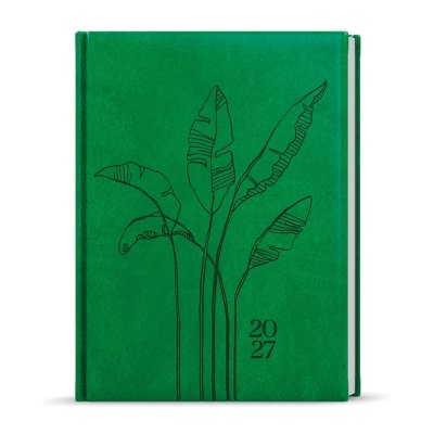 Baloušek Adam Vivella denní diář Listy 2027, jasně zelený, B6 12 × 16,5 cm
