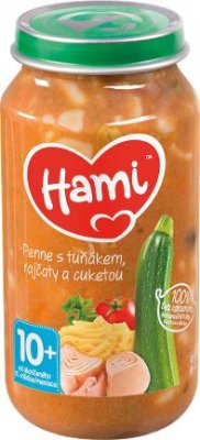 Hami příkrm Penne s tuňákem, rajčaty a cuketou od uk. 10. měsíce 250g