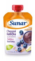 Sunar Ovocná kašička jablko a borůvka 120 g