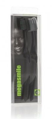 MegaSmile zubní kartáček Black Whitening soft 2 ks