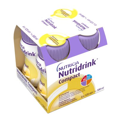Nutridrink Compact s příchutí banánovou 4x125 ml