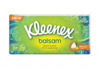Kleenex Balsam papírové kapesníčky fresh Hanks mentol 4-vrstvé 8 x 9 ks