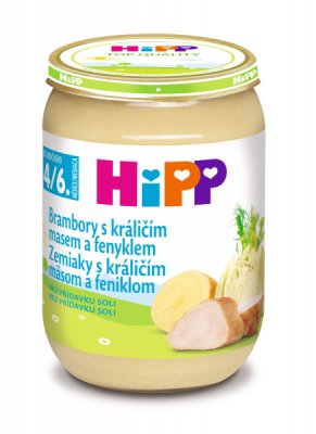 HIPP BABY Brambory s králičím masem a fenyklem 190g