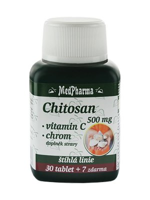 Medpharma Chitosan 500 mg + chrom + vitamín C 37 tablet