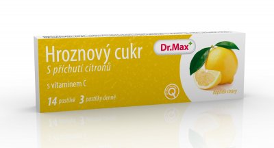 Dr.Max Hroznový cukr s vitaminem C citron 14 pastilek