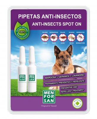 Menforsan Antiparazitní pipeta proti blechám a klíšťatům pro psy - 2 x 1,5 ml