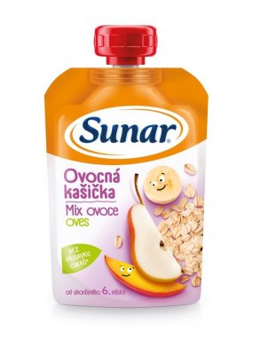 Sunar Ovocná kašička mix ovoce ovesné vločky 120g