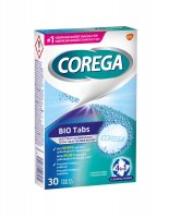 Corega Glaxo Smithkline Bio Tabs čistící tablety na zubní náhrady 30 ks