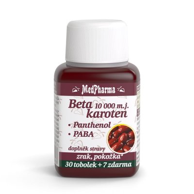 Medpharma Beta karoten 10.000 m.j.+ Panthenol + PABA 37 tobolek