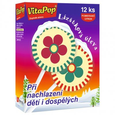 VitaPop lízátko při nachlazení dětí i dospělých 12 ks