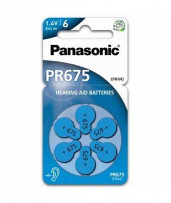 Panasonic PR 675 baterie do naslouchadel 6 ks