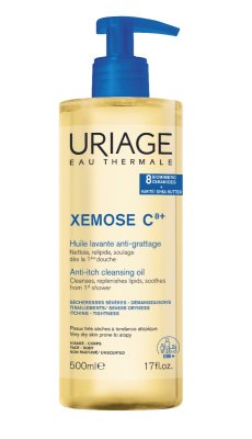 Uriage Xémose C8+ Zklidňující mycí olej pro suchou až atopickou pokožku 500 ml