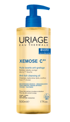 Uriage Xémose C8+ Zklidňující mycí olej pro suchou až atopickou pokožku 500 ml