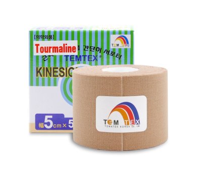 TEMTEX Kinesio tape Tourmaline 5 cm x 5 m tejpovací páska béžová