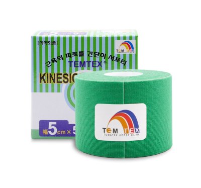 TEMTEX kinesio tape Classic, zelená tejpovací páska 5cm x 5m