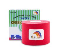 TEMTEX Kinesio tape 5 cm x 5 m tejpovací páska červená