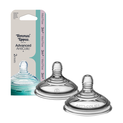 Tommee Tippee C2N ANTI-COLIC střední průtok 3m+ náhradní savička 2 ks
