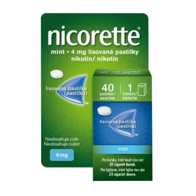 NICORETTE Mint 4 mg lisované pastilky, 40 pastilek