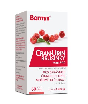 Barny´s Cran-Urin megaPAC brusinky 60 kapslí