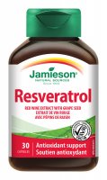 Jamieson Resveratrol 50 mg extrakt z červeného vína 30 kapslí