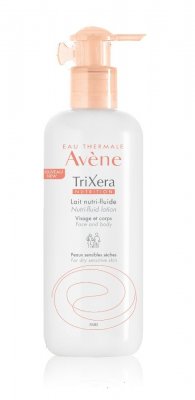 Avène TriXera Nutrition intenzivně vyživující fluidní mléko na obličej a tělo pro suchou a citlivou pokožku 400 ml