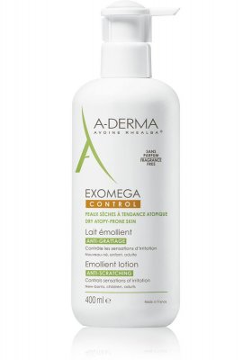 A-Derma Exomega Control emolienční mléko pro suchou kůži se sklonem k atopii 400 ml