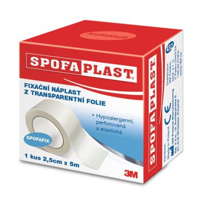 3M Spofaplast Fixační náplast z transparentní fólie 2,5 cm x 5 m 1 ks