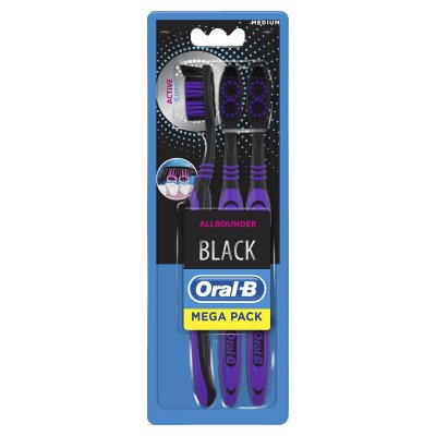Oral-B Allrounder Black zubní kartáček 3 ks