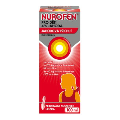 NUROFEN PRO DĚTI 4% JAHODA - 40MG/ML POR SUS 100ML
