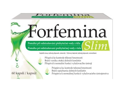 Naturprodukt Forfemina Slim na odvodnění těla a při hubnutí 60 kapslí