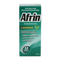 Afrin s mentolem 0,5 mg/ml nosní sprej 15 ml