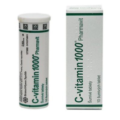 C - vitamin Pharmavit 1000 mg 10 šumivých tablet