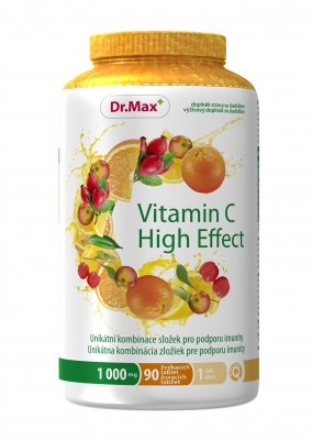 Dr.Max Vitamin C High Effect 90 žvýkacích tablet