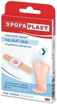 3M Spofaplast 182 Kuří oka náplasti 72 x 19 mm 6 ks 3M Spofaplast 182 Kuří oka náplasti 72 x 19 mm 6 ks