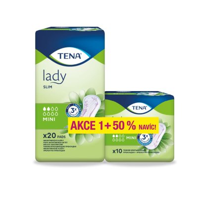 Inkontinenční vložky TENA Lady Slim Mini 20ks +50% navíc