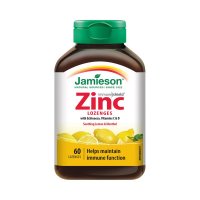 Jamieson Zinek s vitamíny C a D3 s příchutí citronu a máty 60 pastilek